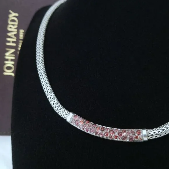 SOLD - JOHN HARDY *RARE* Raspberry Lava Tourmaline Necklace - 18" - New! $1495 - Picture 4 of 8